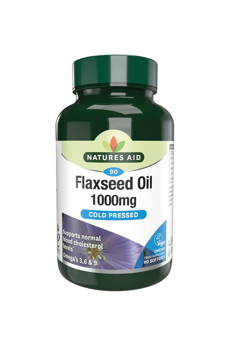 سافت‌ ژل روغن بذر کتان Natures Aid - بسته 90 عددی
