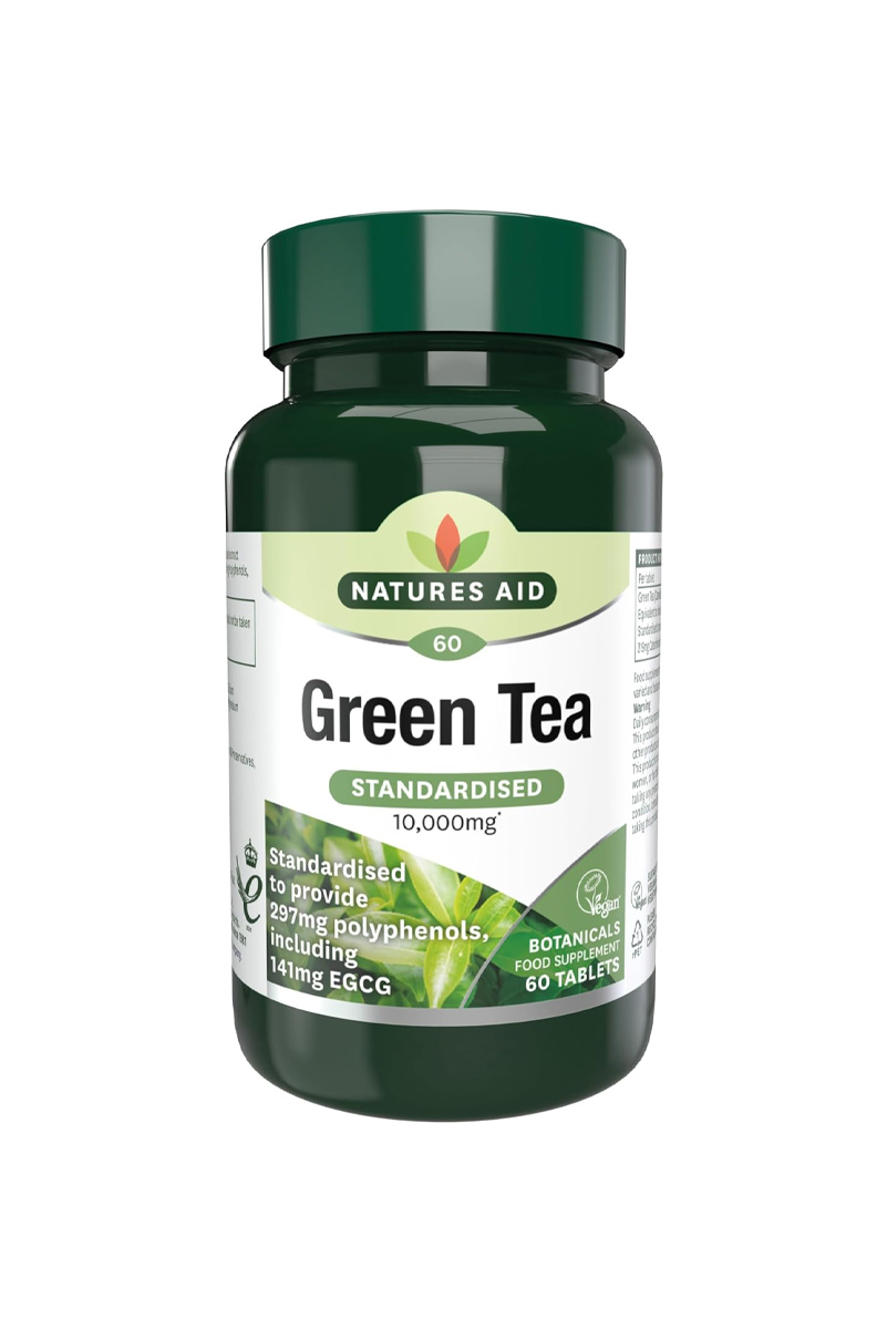 قرص عصاره چای سبز Natures Aid - بسته ۶۰ عددی