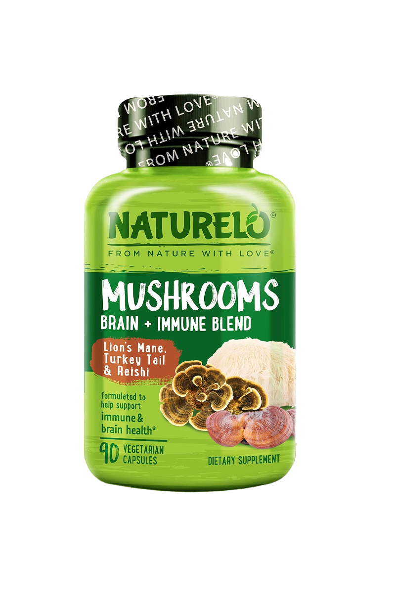 کپسول قارچ تقویت کننده مغز و سیستم ایمنی NATURELO - بسته 90 عددی
