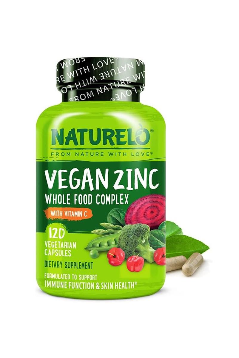 کپسول وگان زینک و ویتامین C برند NATURELO - بسته 120 عددی