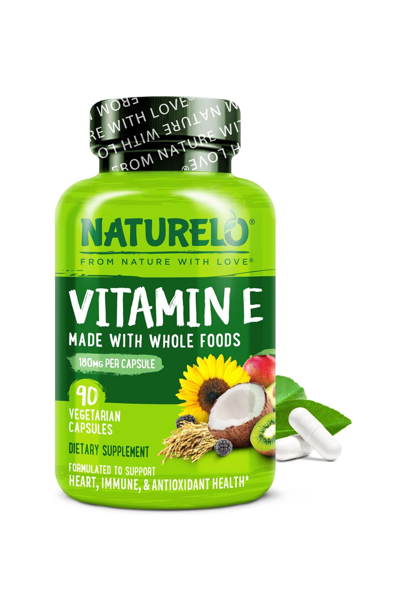 کپسول گیاهی ویتامین E برند NATURELO - بسته 90 عددی