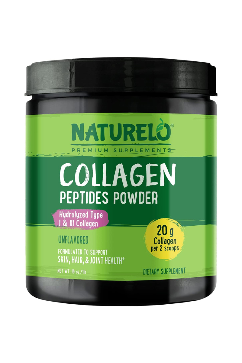 پودر کلاژن هیدرولیز شده نوع I و III برند NATURELO - مناسب ۴۵ وعده
