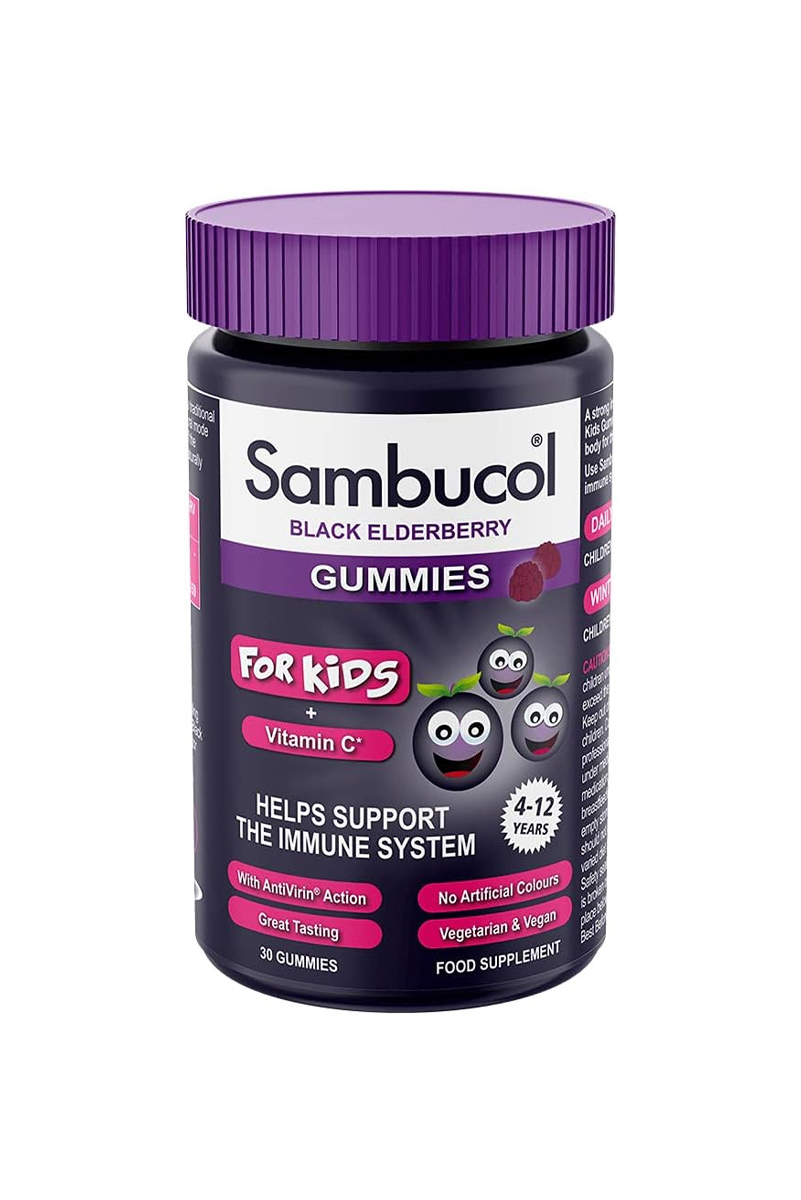 کپسول تقویت ایمنی کودکان Black Elderberry با ویتامین C برند Sambucol - بسته 30 عددی