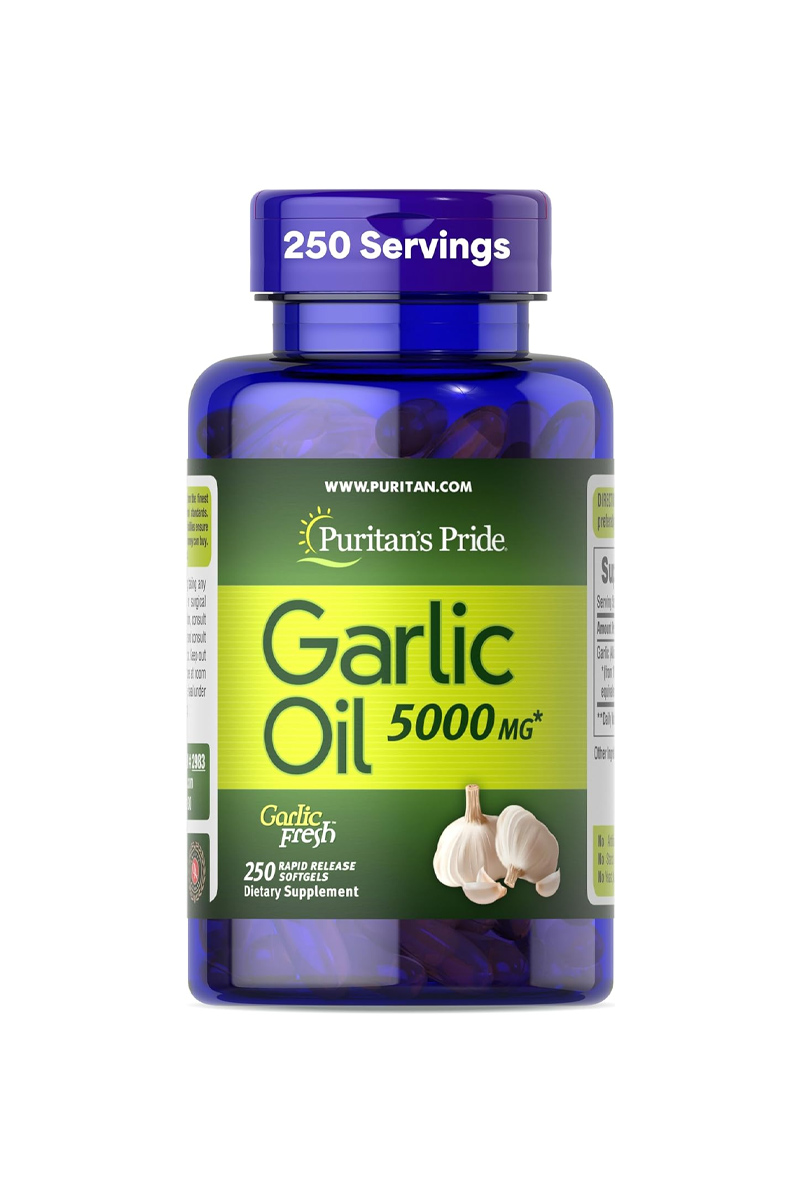 سافت‌ ژل‌ روغن سیر ۵۰۰۰ میلی‌گرم Puritan's Pride - بسته 250 عددی