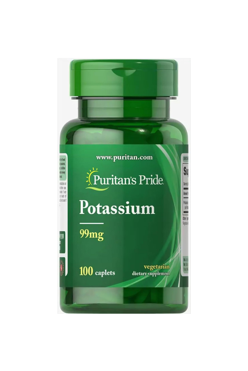 کپسول‌ پتاسیم ۹۹ میلی‌گرم Puritan's Pride - بسته 100 عددی