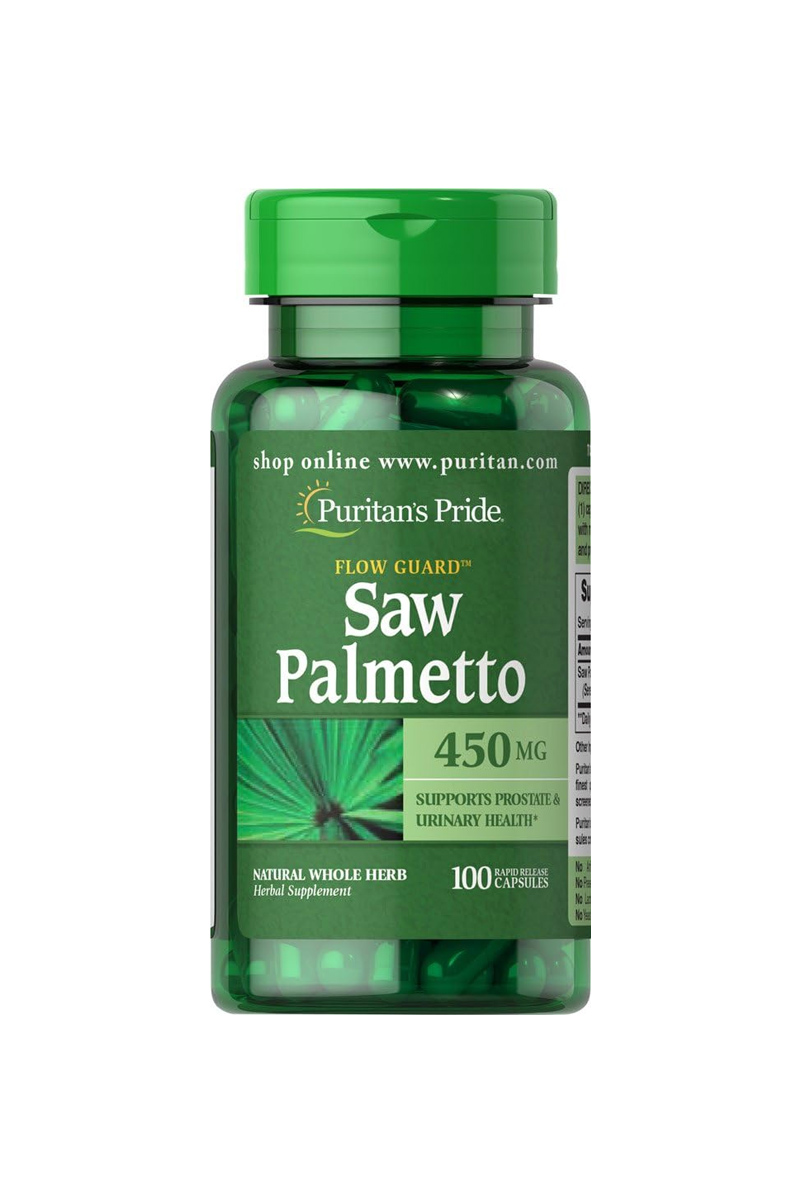 کپسول‌ ساو پالمتو (Saw Palmetto) ۴۵۰ میلی‌گرم Puritan's Pride - بسته 100 عددی