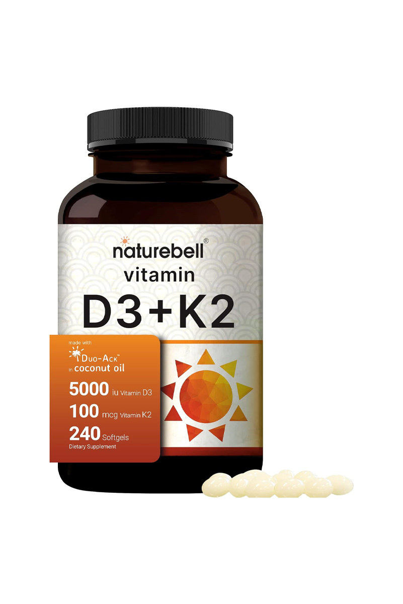 سافت‌ ژل ویتامین D3 و K2 برند NatureBell - بسته 240 عددی