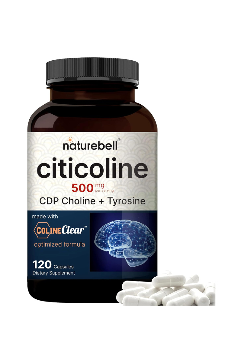کپسول سیتیکولین (Citicoline) ۵۰۰ میلی‌گرم NatureBell - بسته 120 عددی