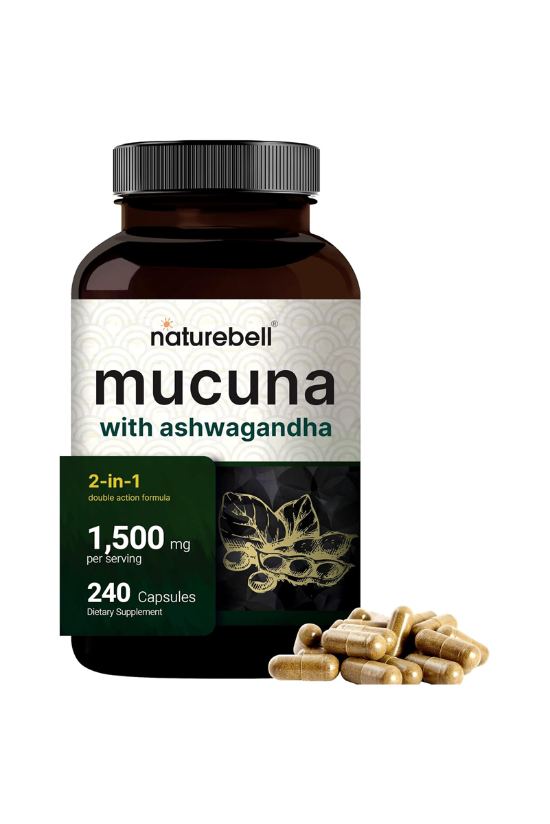 کپسول Mucuna و اشوگاندا NatureBell - بسته 240 عددی