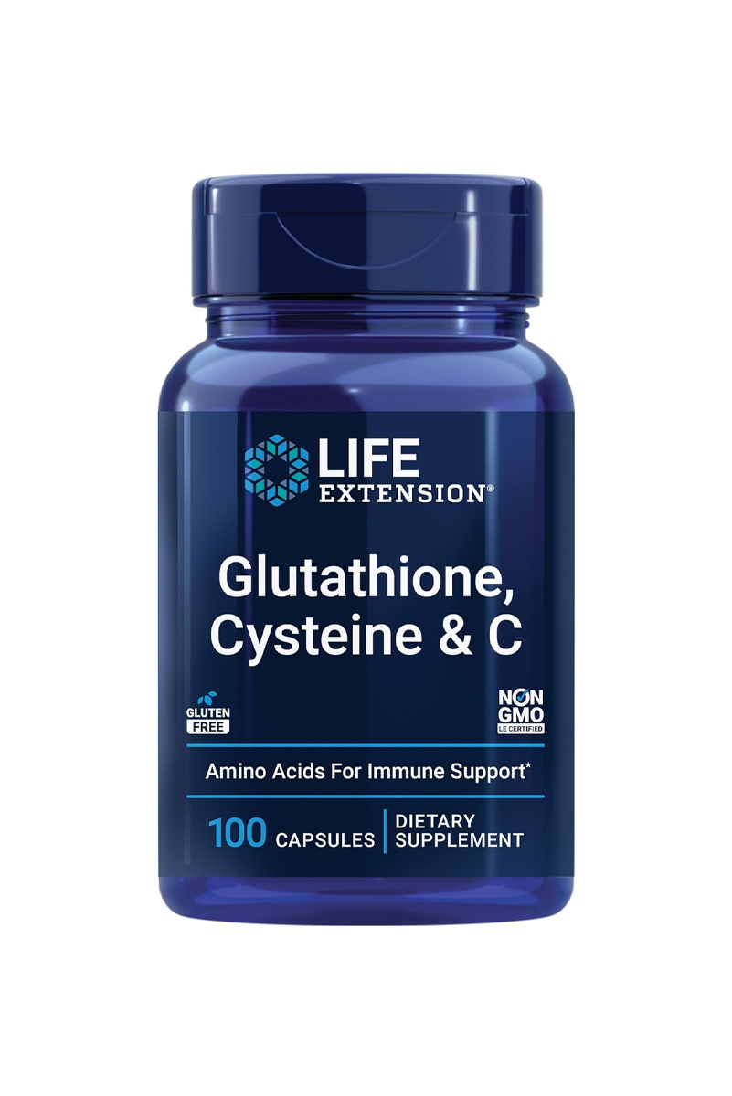 کپسول گلوتاتیون و ویتامین C برند Life Extension - بسته ۱۰۰ عددی