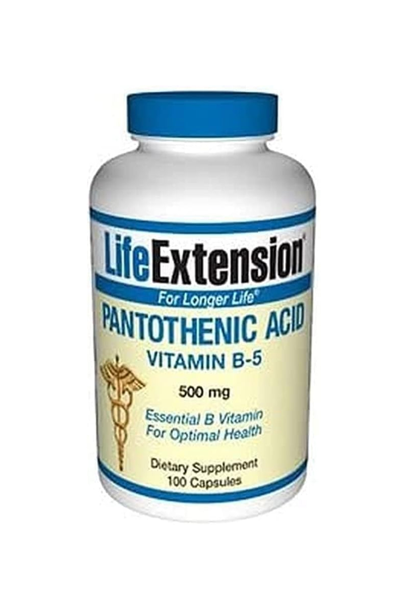 کپسول ویتامین پانتوتنیک اسید (B5) Life Extension - بسته 100 عددی
