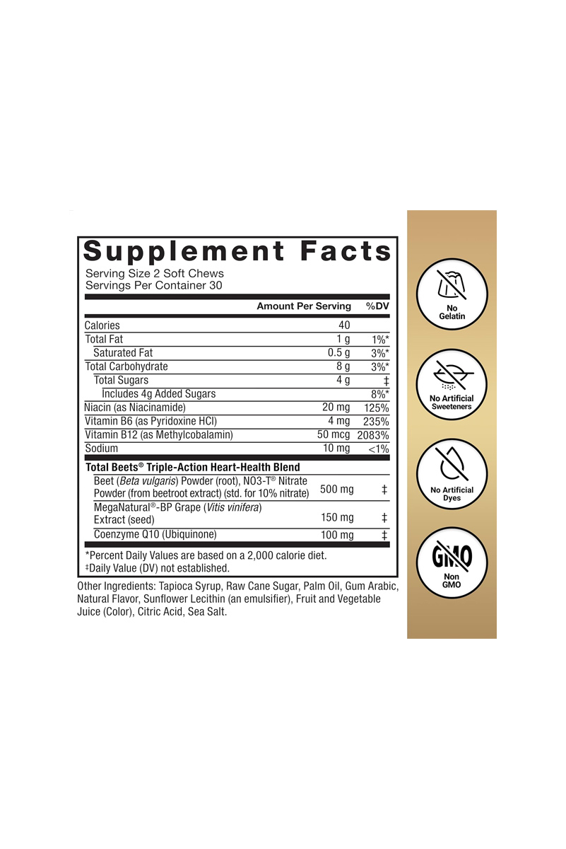 پاستیل تقویت گردش خون چغندر و عصاره هسته انگور Force Factor - بسته 60 عددی