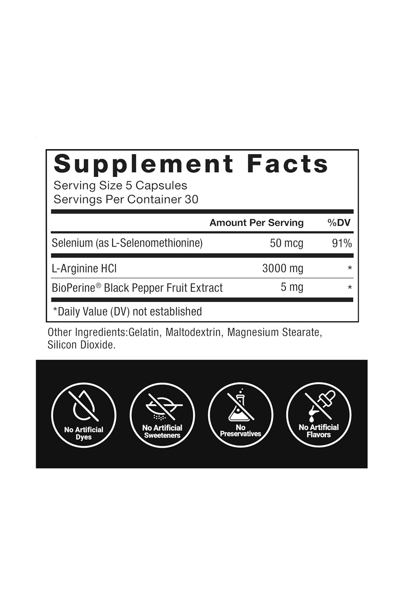 کپسول ال-آرژنین ۳۰۰۰ میلی‌گرم Force Factor - پک 3 عددی