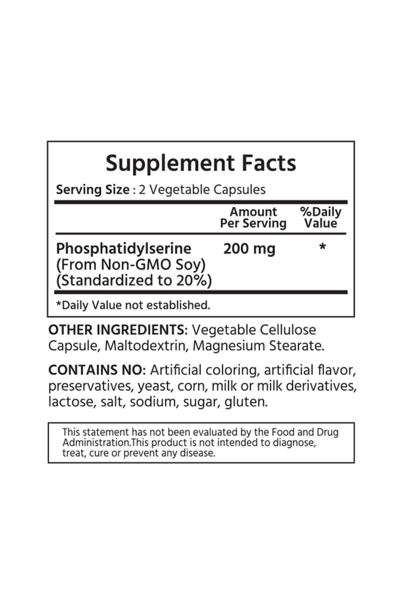 کپسول فسفاتیدیل‌ سرین ML Naturals - بسته 120 عددی