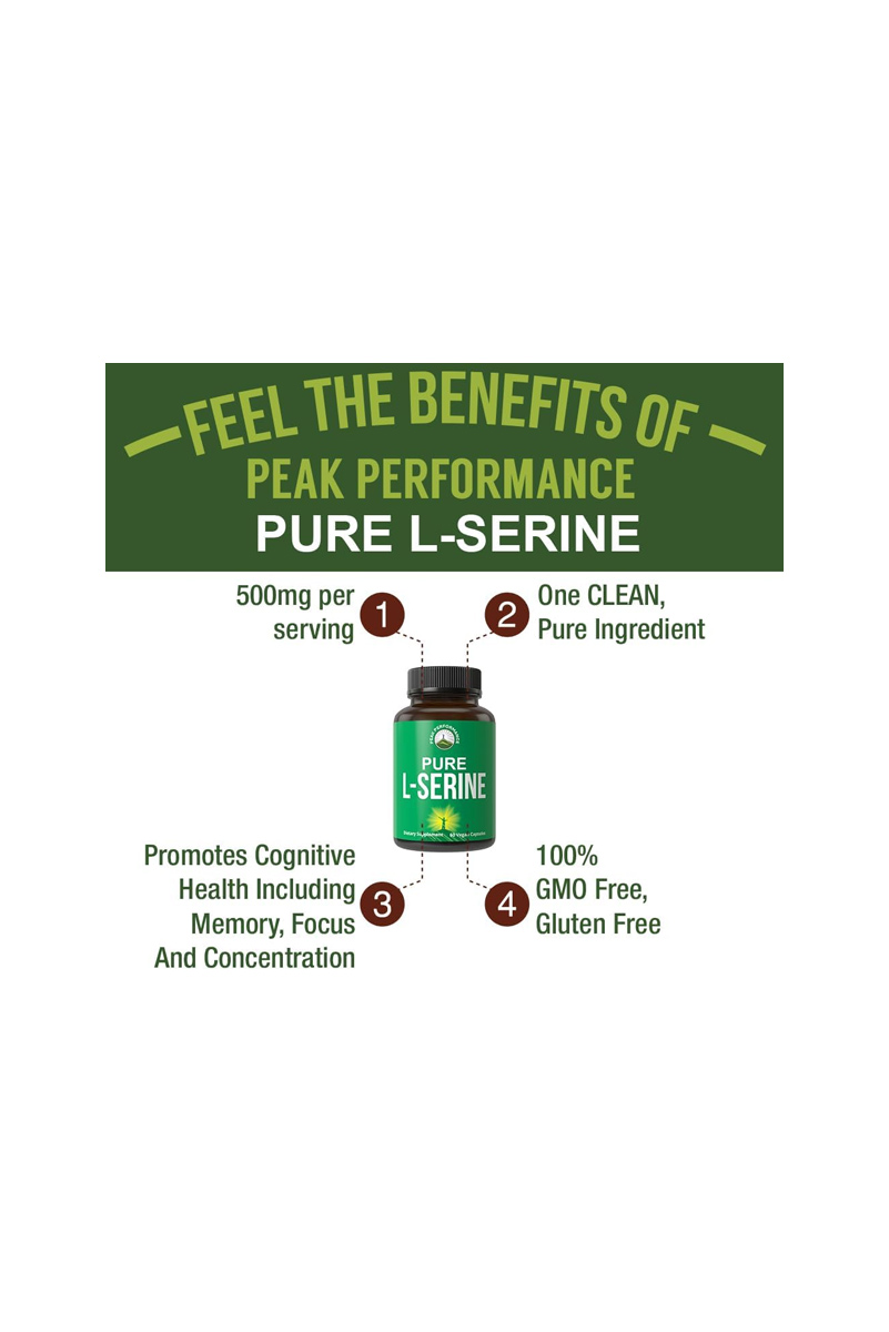 کپسول ال سرین (L-serine) برند Peak Performance -  بسته 60 عددی
