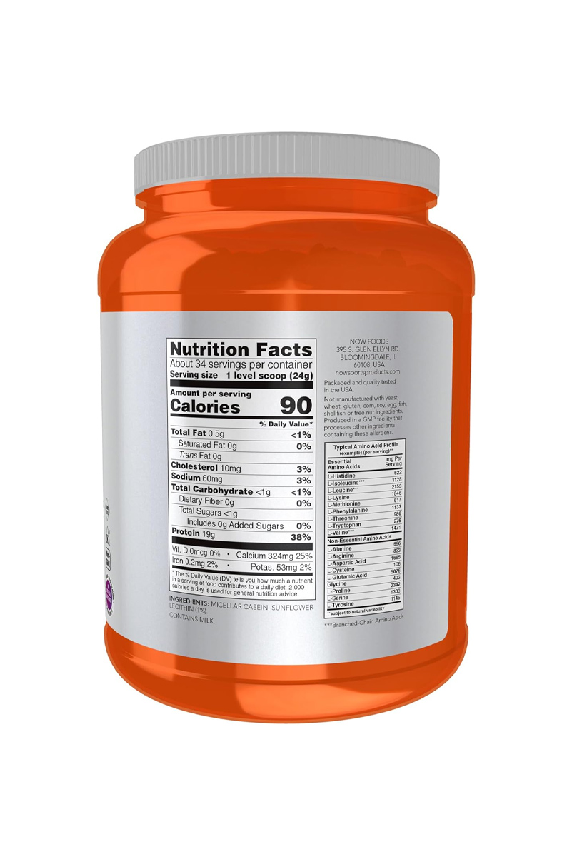 پودر Micellar Casein برند NOW - حجم ۸۱۶ گرم