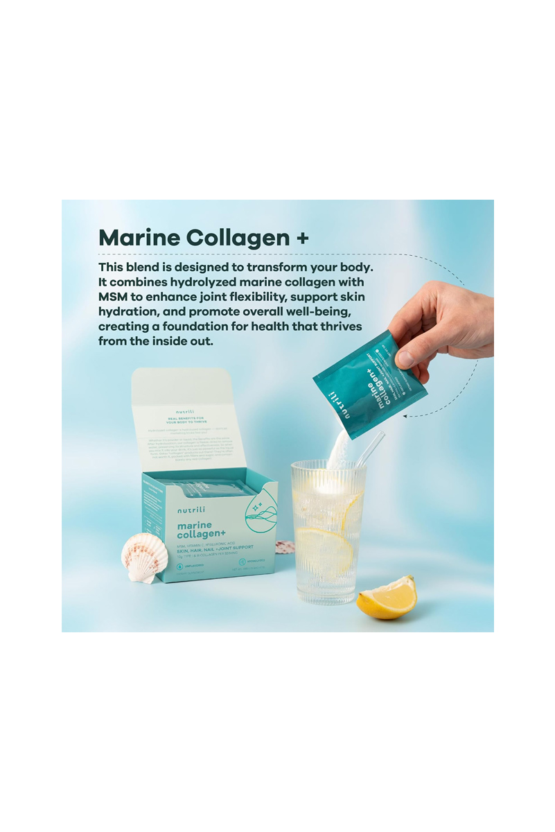 پودر کلاژن Marine Collagen برند Nutrili - بسته 24 عددی