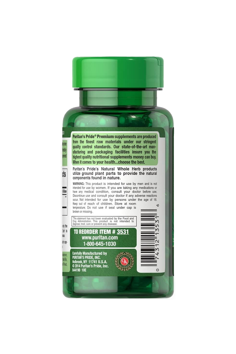 کپسول‌ ساو پالمتو (Saw Palmetto) ۴۵۰ میلی‌گرم Puritan's Pride - بسته 100 عددی