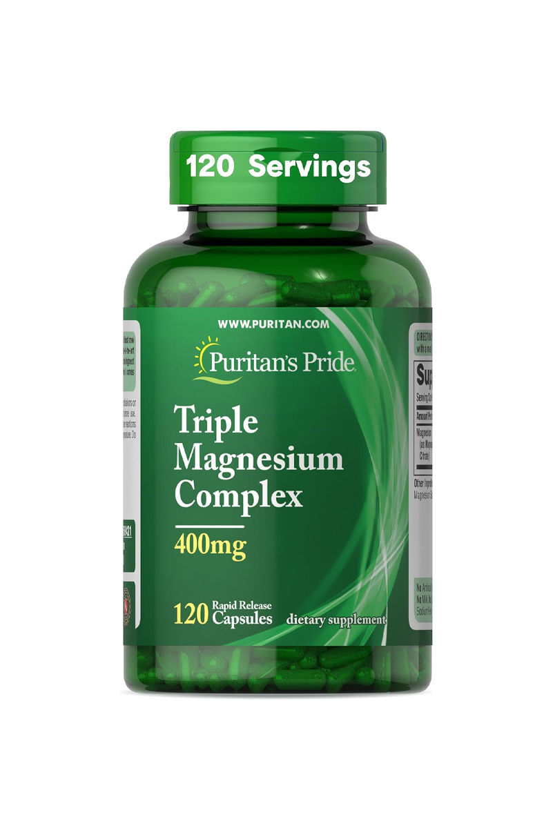 کپسول‌ کمپلکس منیزیم 400 میلی‌گرم Puritan's Pride - بسته 120 عددی