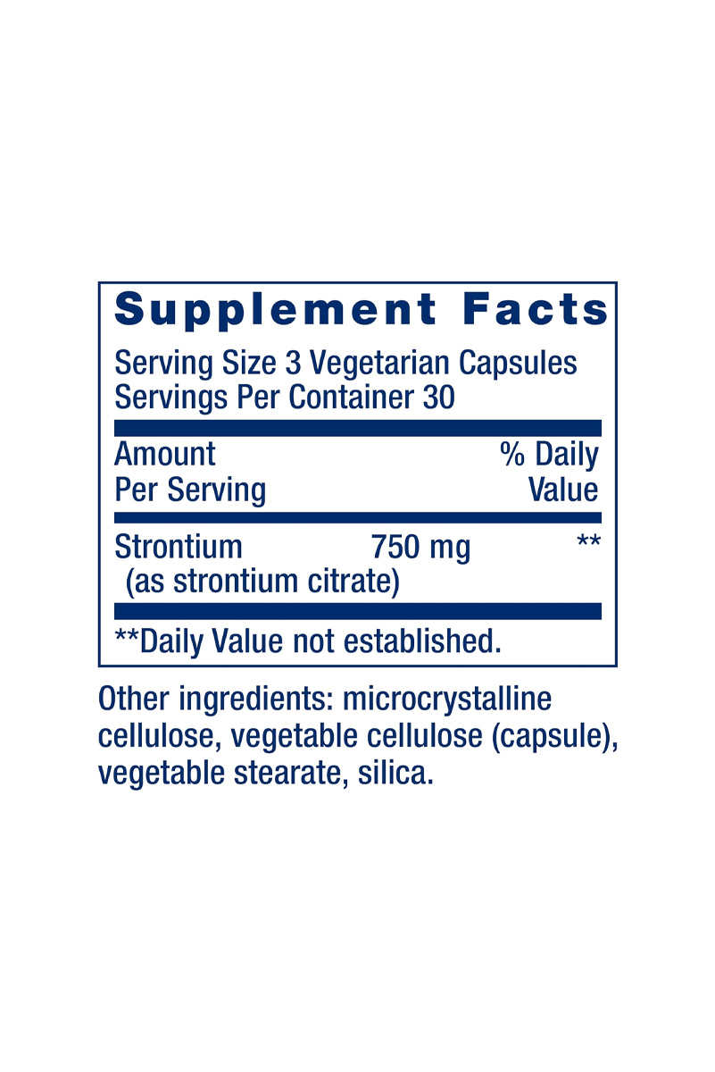 کپسول استرانسیوم ۷۵۰ میلی‌گرم Life Extension - بسته 9۰ عددی