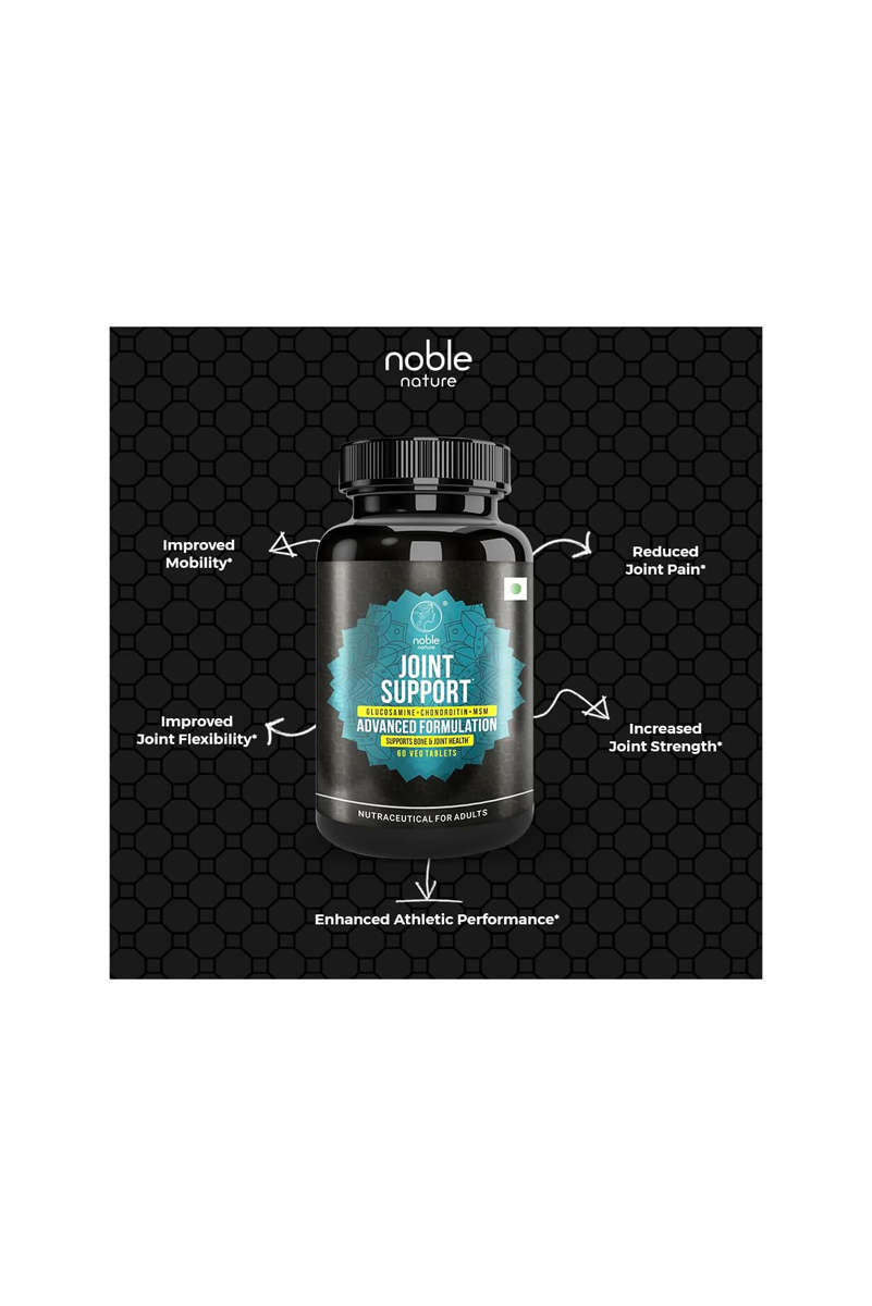 قرص گیاهی گلوکوزامین و کندرویتین Noble Nature - بسته 60 عددی