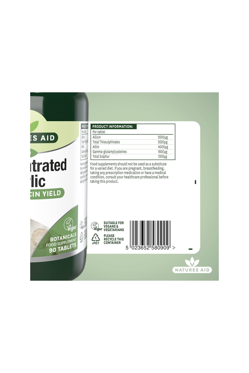 قرص عصاره سیر Natures Aid - بسته 90 عددی