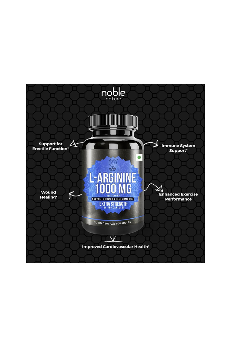 کپسول ال‌ آرژنین Noble Nature - بسته 120 عددی