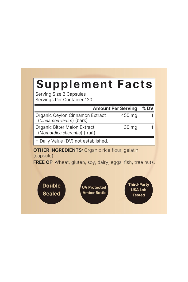 کپسول Ceylon Cinnamon (عصاره‌ی دارچین) NatureBell - بسته 240 عددی