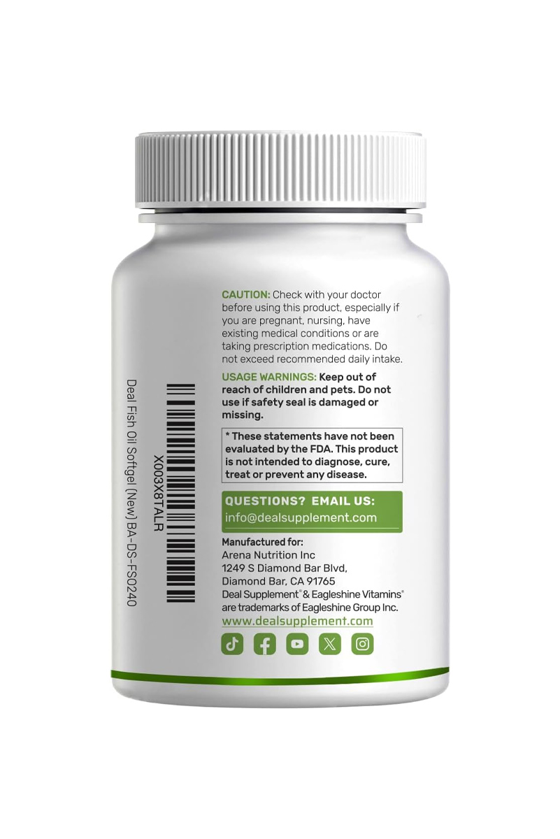 سافت‌ ژل امگا3 DEAL SUPPLEMENT - بسته 240 عددی