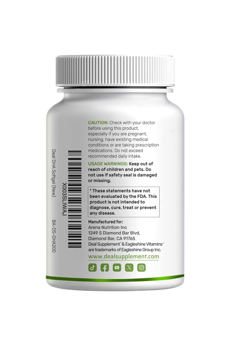 سافت ژل امگا3 ۲۰۰۰ میلی گرم DEAL SUPPLEMENT - بسته ۲۴۰ عددی