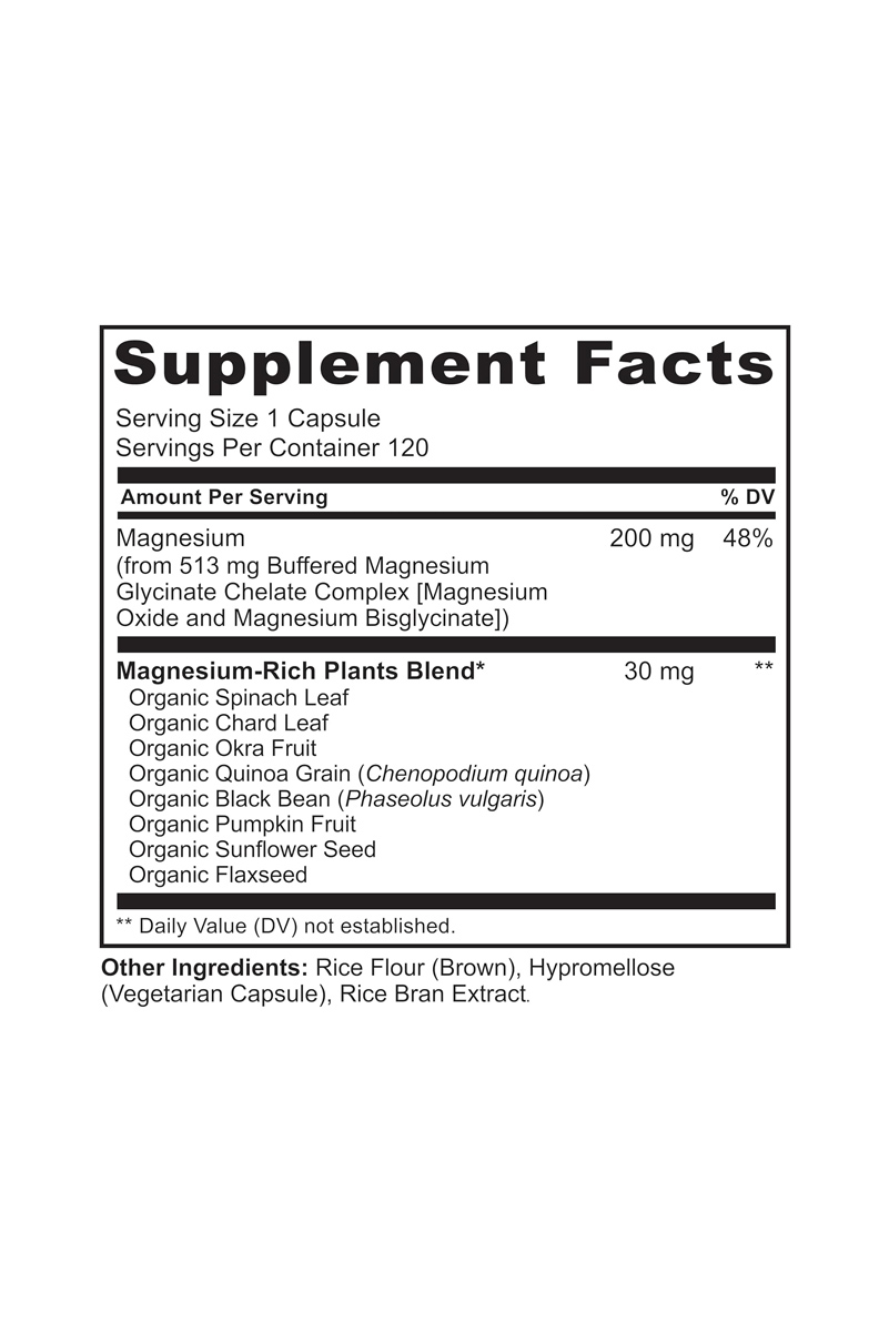 کپسول منیزیم گلیسینات NATURELO - بسته 120 عددی
