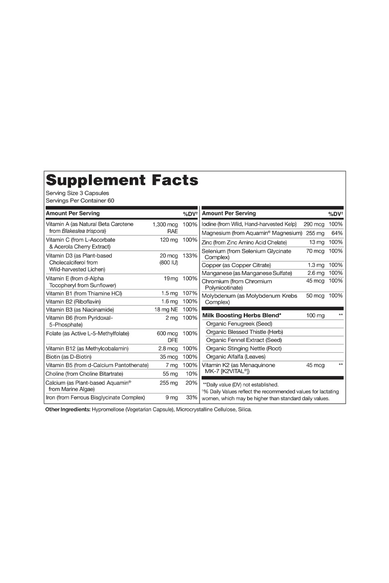 کپسول مولتی‌ ویتامین پس از زایمان NATURELO - بسته 180 عددی