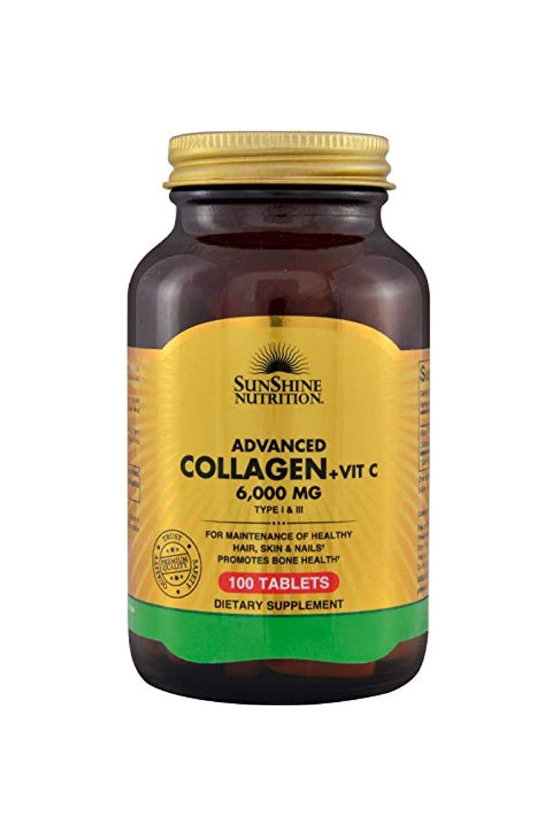 کپسول کلاژن پیشرفته همراه ویتامین C برند Sunshine Nutrition - بسته ۱۰۰ عددی