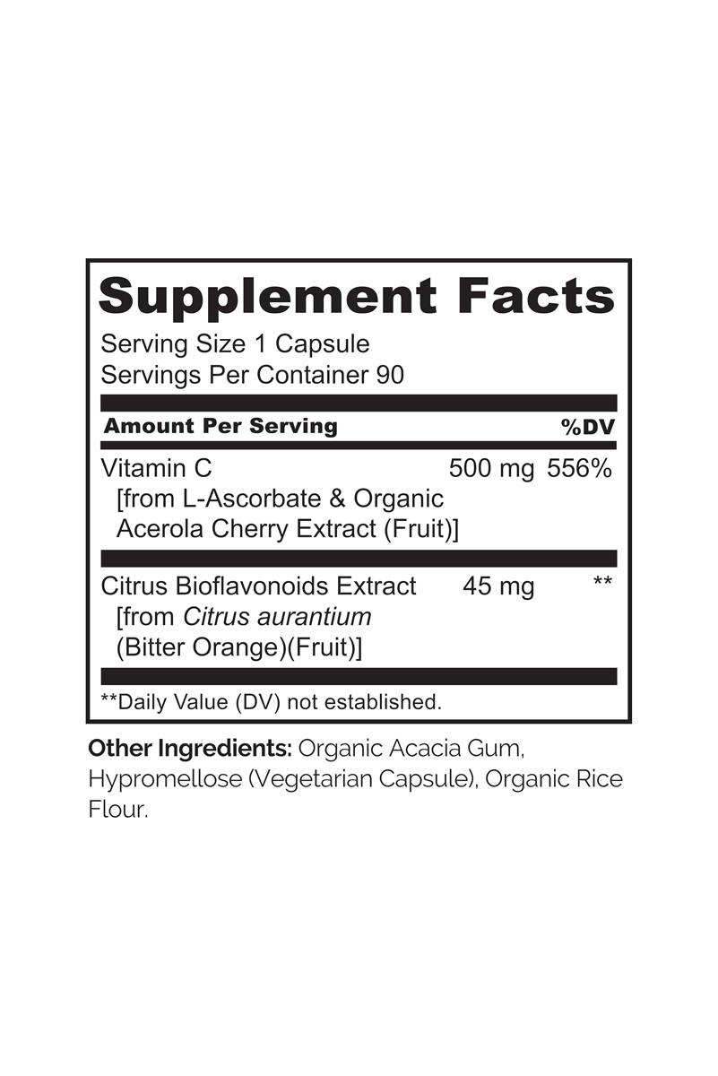 کپسول گیاهی ویتامین C برند NATURELO - بسته 90 عددی