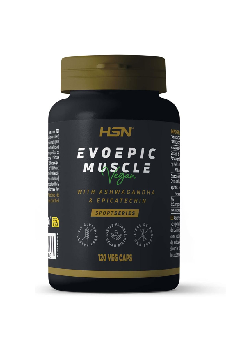 کپسول گیاهی Evoepic Muscle افزایش وزن و توده عضلانی برند HSN - بسته ۱۲۰ عددی