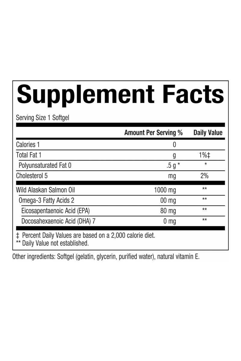 قرص امگا ۳ روغن ماهی سالمون وحشی آلاسکا Natural Factors - بسته ۹۰ عددی