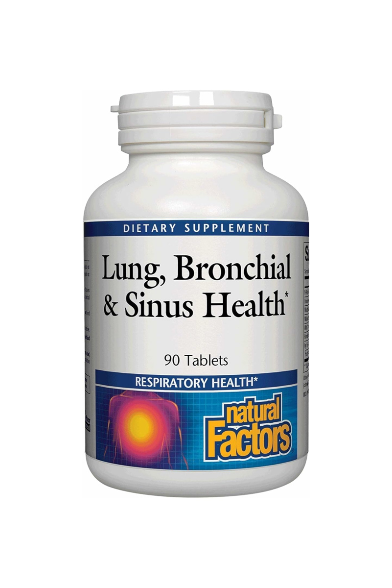 قرص بهبود سلامت ریه، برونش و سینوس Natural Factors - بسته ۹۰ عددی