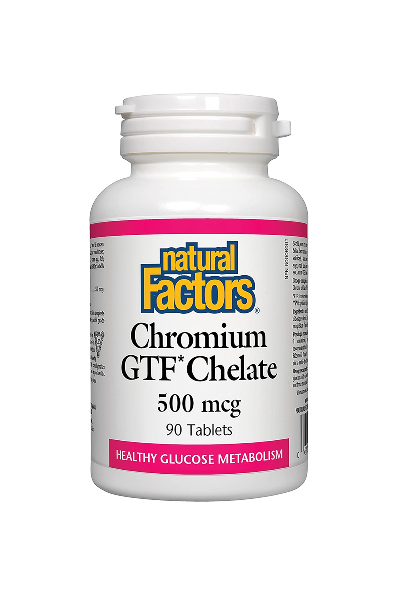 قرص کلات کروم GTF برند Natural Factors - بسته ۹۰ عددی