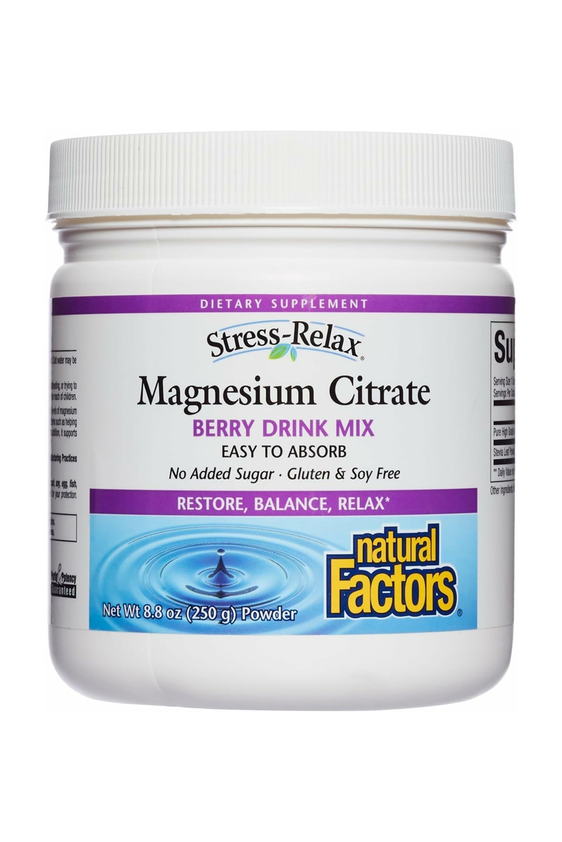 پودر منیزیم سیترات Natural Factors - بسته ۲۵۰ گرمی