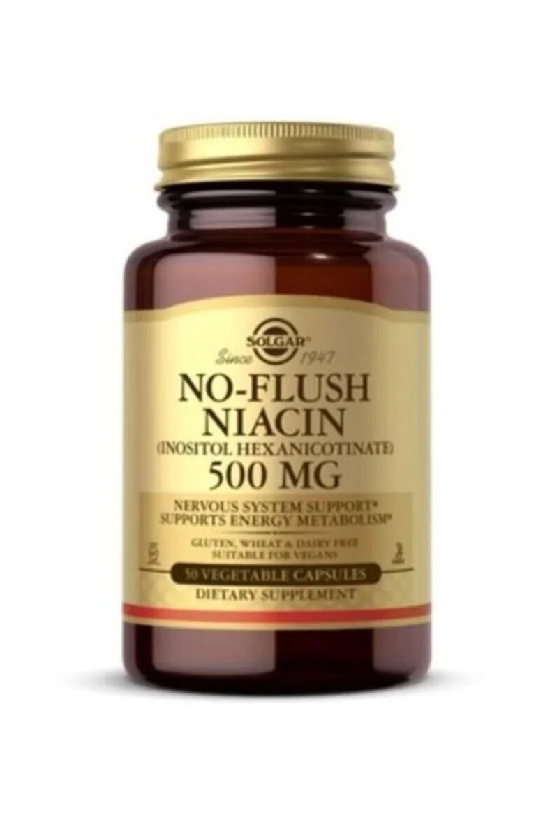 کپسول نیاسین ۵۰۰ میلی گرم No-Flush سولگار - بسته 50 عددی