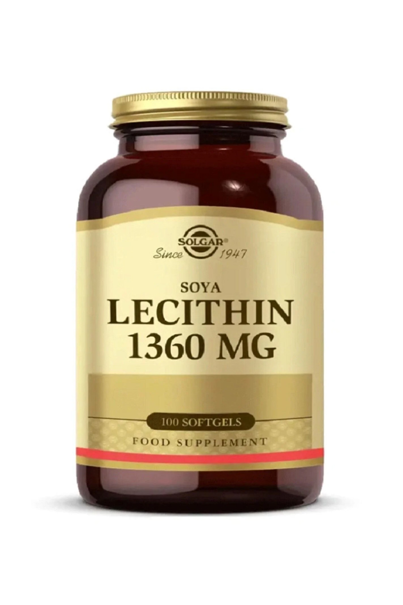 سافت ژل Lecithin مقدار 1360 میلی گرم سولگار - بسته 100 عددی