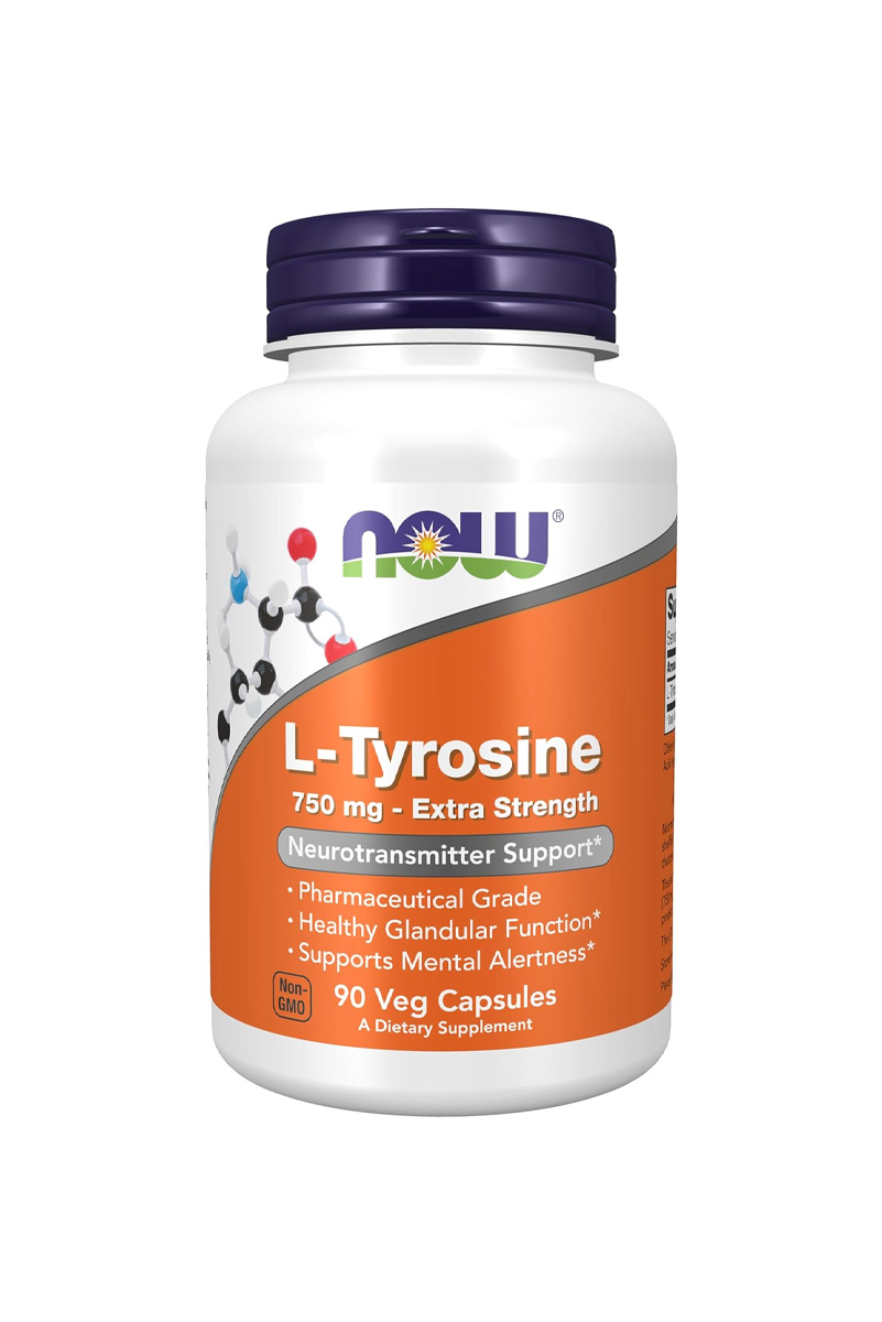 کپسول ال تیروزین 750 میلی گرم NOW - بسته 90 عددی