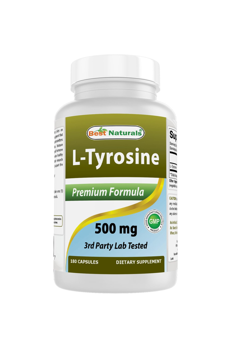 کپسول ال تیروزین 500 میلی گرم Best Naturals - بسته 180 عددی