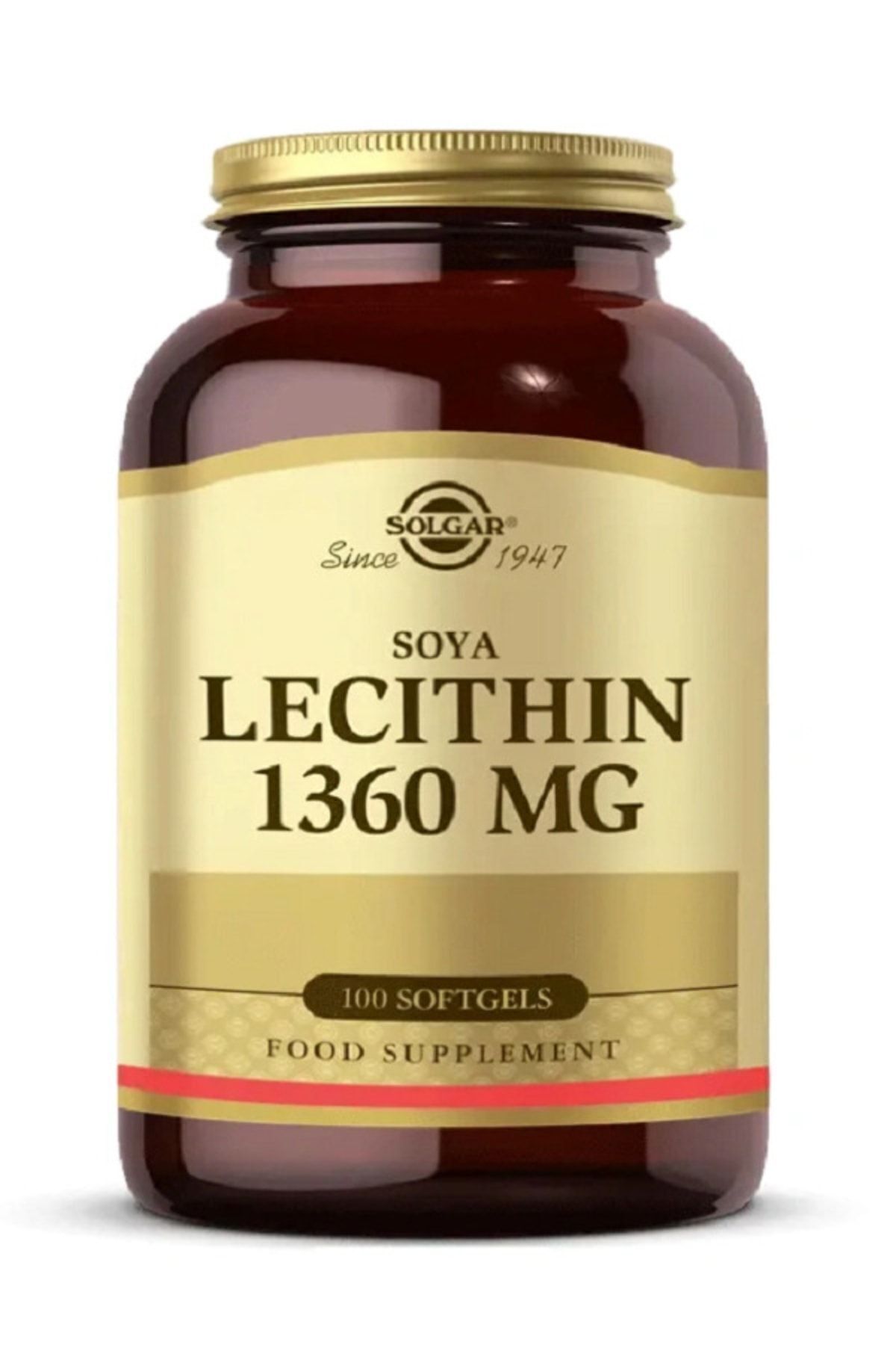 سافت ژل Lecithin مقدار 1360 میلی گرم سولگار - بسته 100 عددی