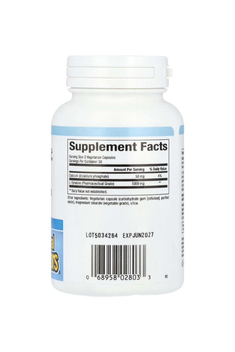 کپسول ال تیروزین 500 میلی گرم Natural Factors - بسته 60 عددی