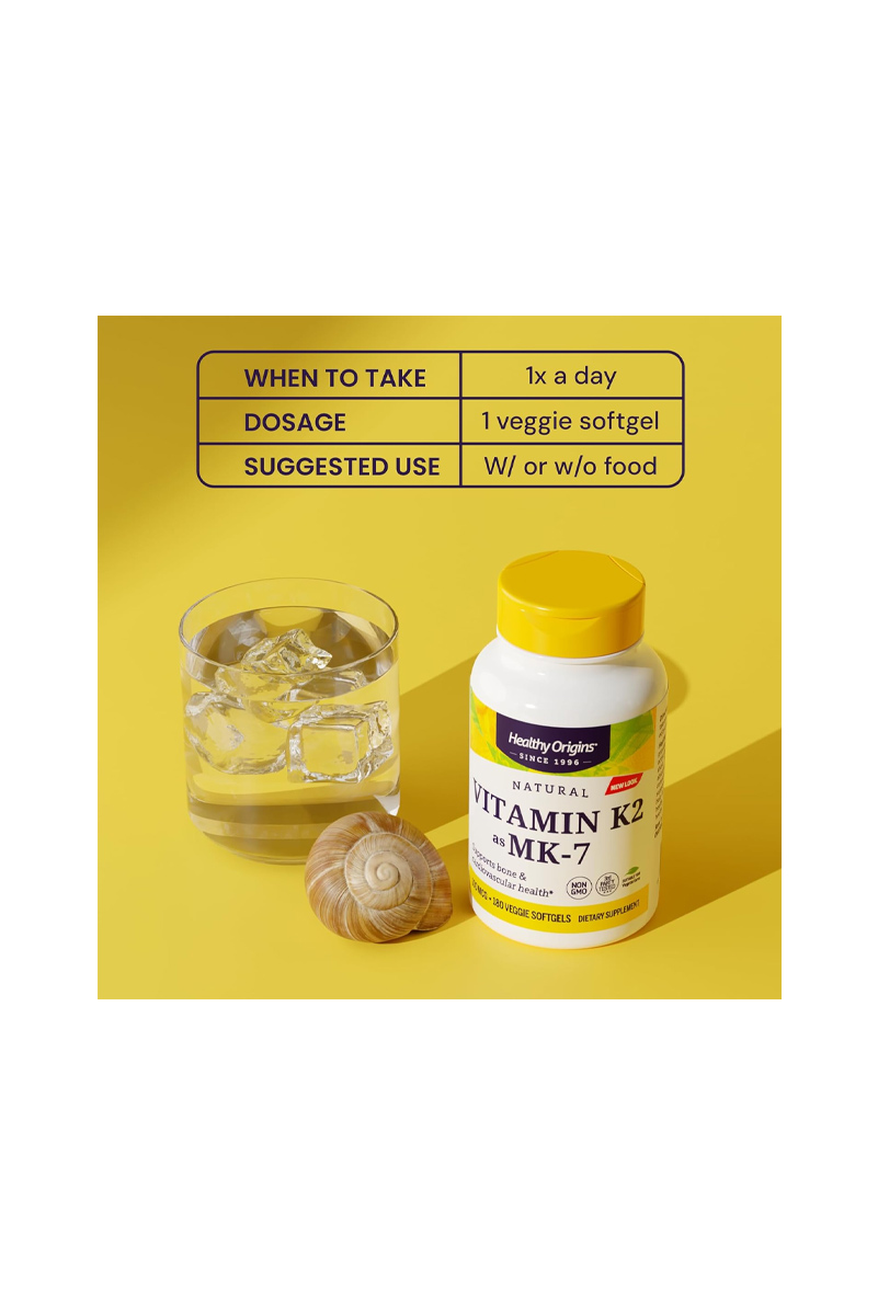 سافت ژل ویتامین K2 برند Healthy Origins - بسته 60 عددی