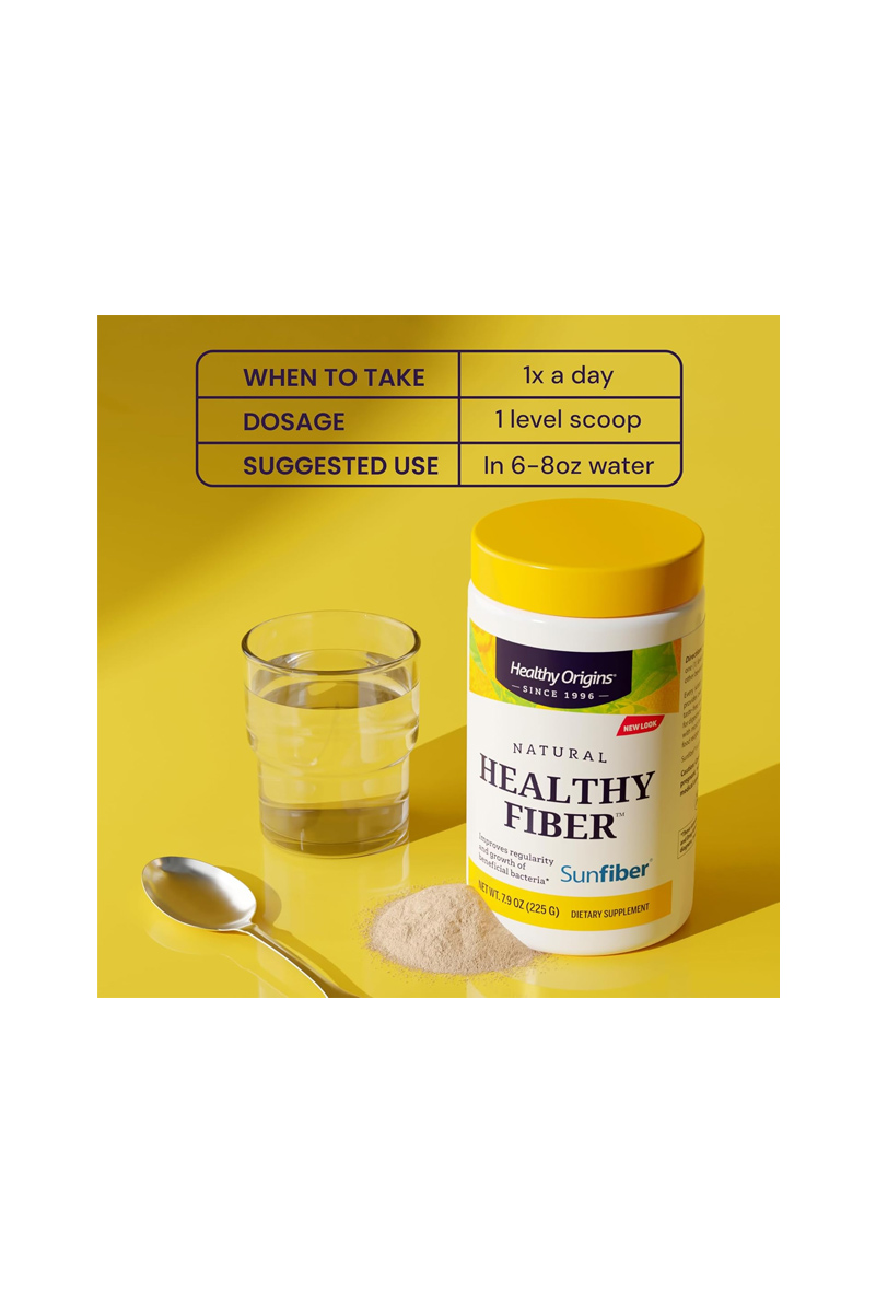 پودر فیبر محلول (کمک به هضم بهتر و کاهش یبوست) Healthy Origins – حجم ۲۲۵ گرم
