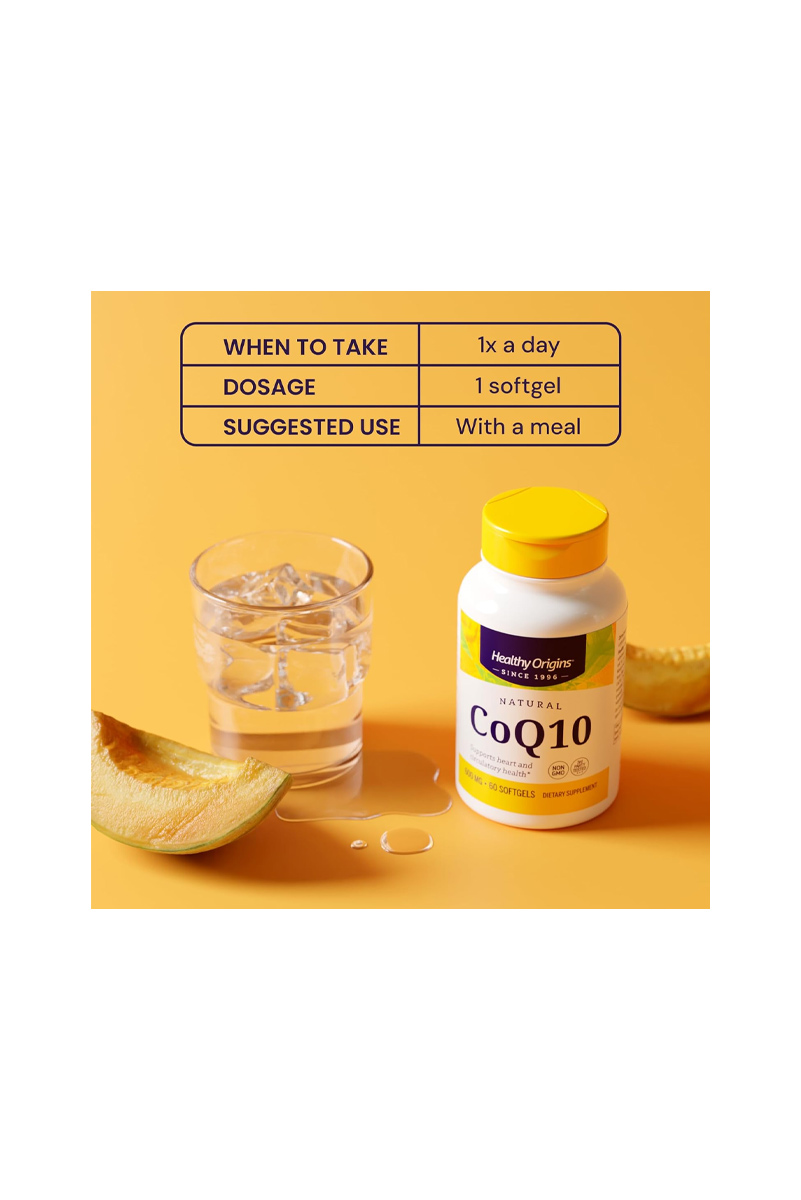 سافت ژل کوآنزیم Q10 مقدار 600 میلی گرم Healthy Origins - بسته 60 عددی