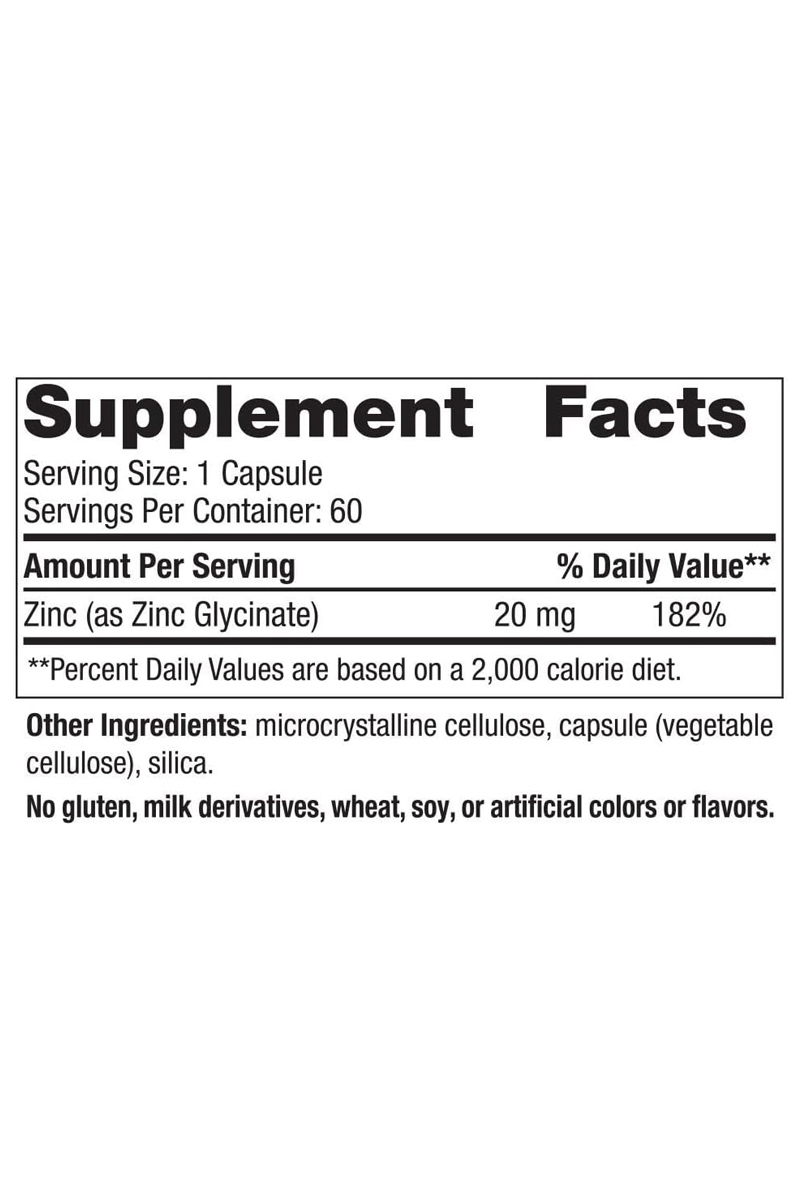 کپسول زینک گلیسینات Nordic Naturals - بسته ۶۰ عددی