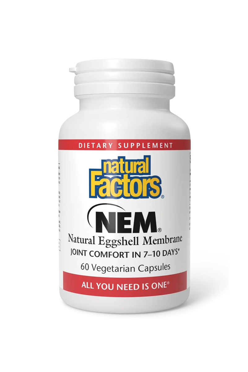 کپسول گیاهی NEM (غشای پوسته تخم مرغ) Natural Factors - بسته ۶۰ عددی